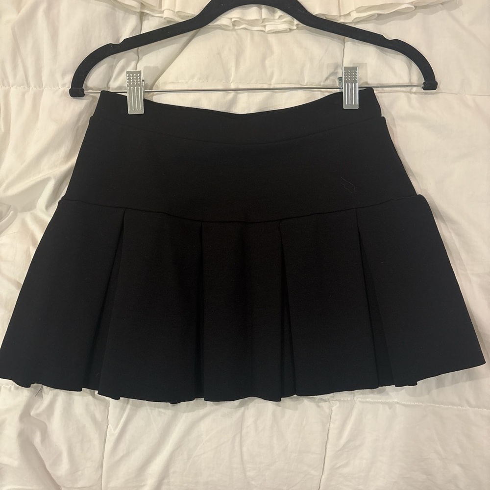 Blue Blush Black Mini Pleated Skirt
